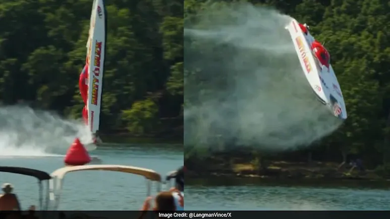 High-Speed Boat Goes Airborne, Flips Backward During Race In US