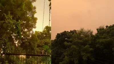 Residents of Delhi-NCR witnessed strangely yellow skies on Wednesday evening, with some comparing