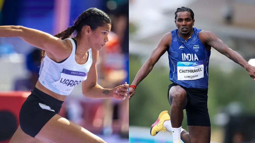 Yarraji, competing in the 100m hurdles, and Chithravel, a triple jumper, were included