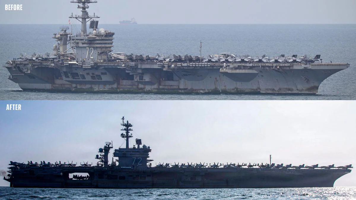 What 286 Days At Sea Did To USS Abraham Lincoln — Rust From Bow To Stern