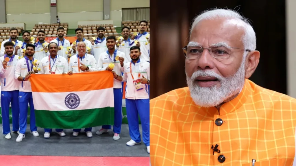 PM Modi congratulated India's men's kabaddi team on retaining the Asian Games gold medal