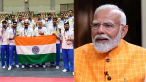 PM Modi congratulated India's men's kabaddi team on retaining the Asian Games gold medal