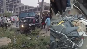 His wife suffered serious injuries when a speeding Thar collided with their scooter