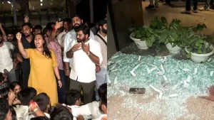 A security guard at the office was also injured during the protest, ANI reported