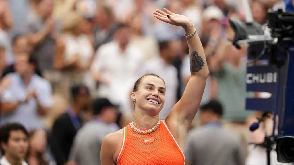 World number one Aryna Sabalenka charged into the US Open quarter-finals on Sunday, beating
