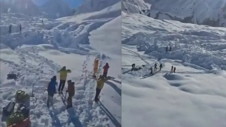 New visuals of the aftermath of the avalanche at the Himlung Himal peak in Nepal have emerged
