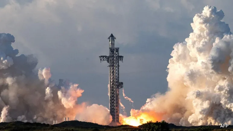 SpaceX launched its enormous Starship into orbit for the first time Monday and successfully