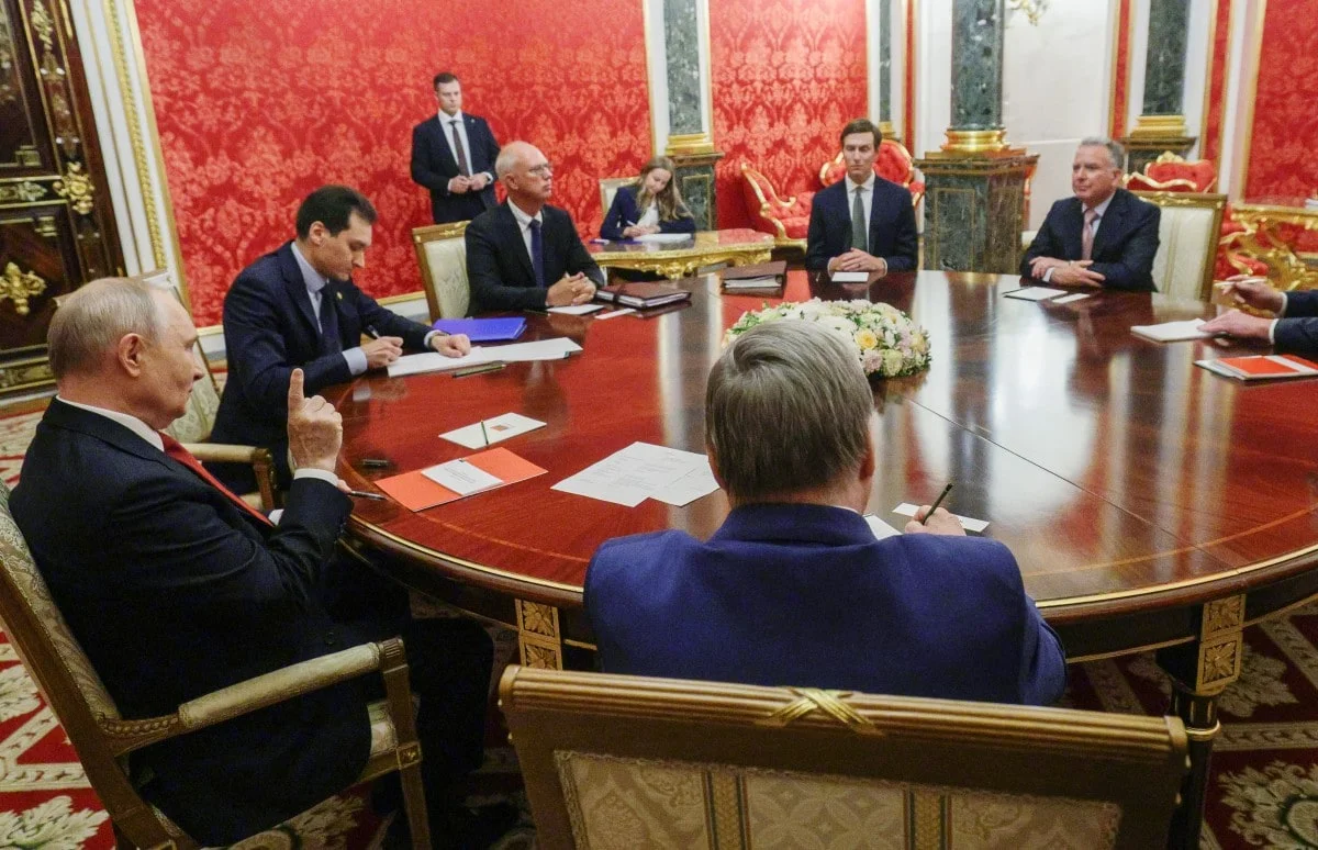 Russian President Vladimir Putin began talks with US envoys Jared Kushner and Steve Witkoff