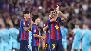 Which TV channels will show the live telecast of the Barcelona vs Rayo Vallecano, La Liga match?