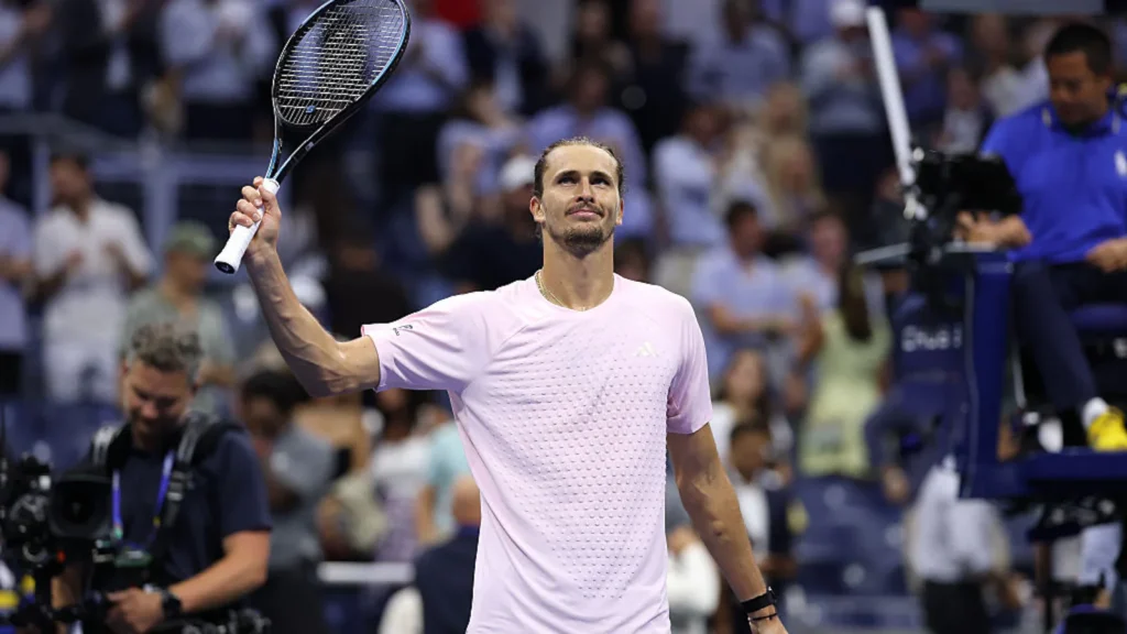 Top seed Alexander Zverev out-gunned Karen Khachanov to reach his third straight Grand Slam