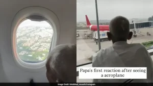 Man Leaves Career To Travel With 80-Year-Old Father, Captures His Joyful First Flight Reaction