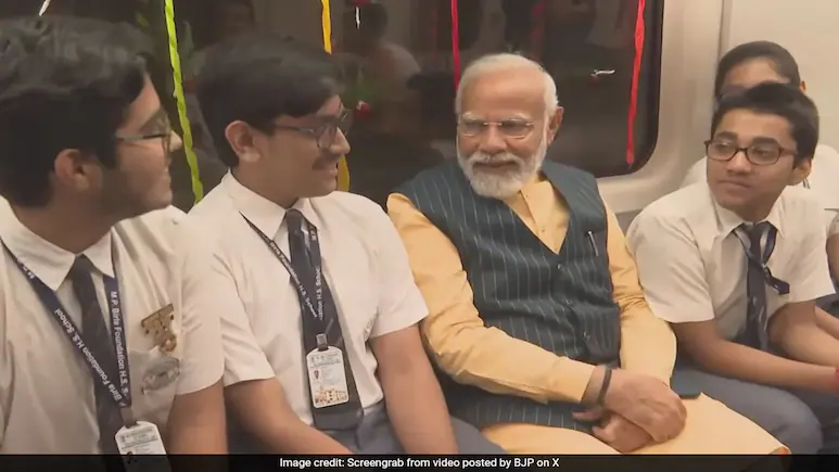 Prime Minister Narendra Modi today inaugurated India's first underwater metro line in Kolkata