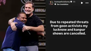 Stand-up comedian Pulkit Mani announced on Instagram on Sunday that his shows in Uttar