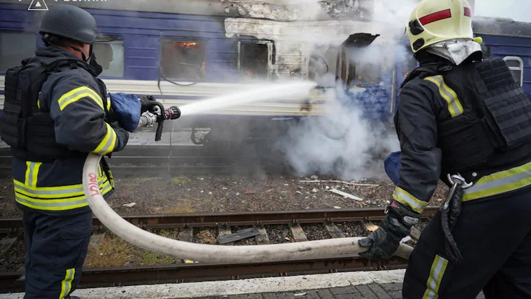 Minutes After Boris Johnson Leaves, Russian Drone Hits Train Near Ukraine