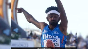 National record holder long jumper Jeswin Aldrin finished a disappointing 13th with a 7.69m
