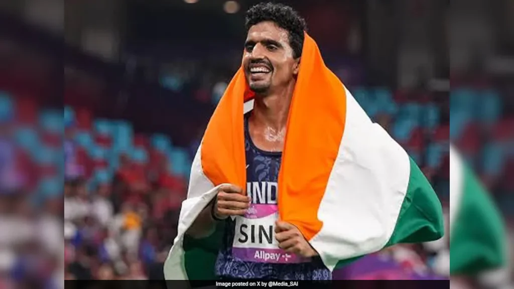 India's Gulveer Singh lost his men's 3000m gold medal in the Asian Indoor Athletics