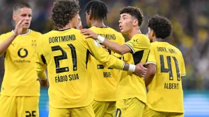 Borussia Dortmund cruised to a comfortable 5-0 victory over amateur fifth-division HEBC Hamburg