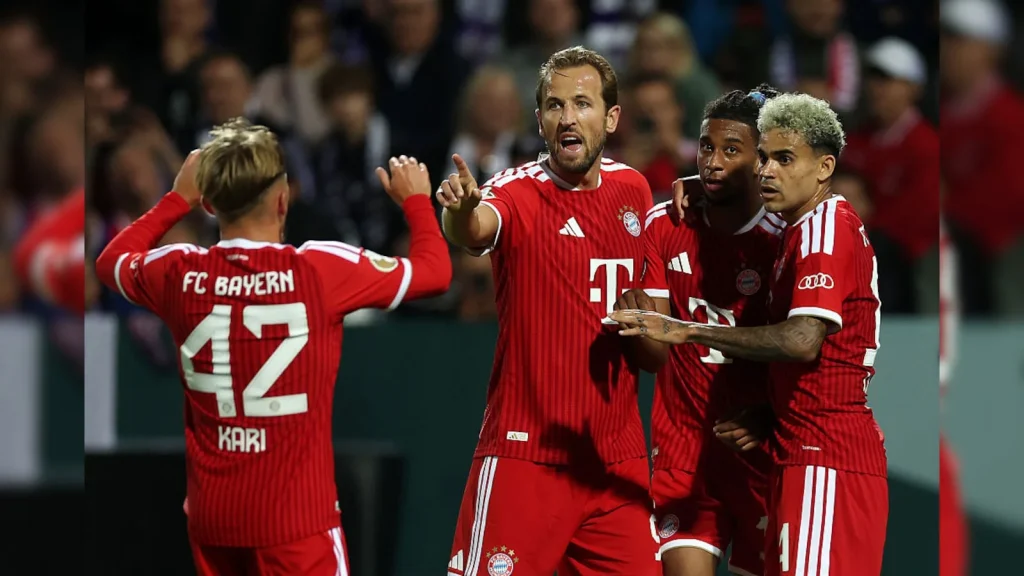 Harry Kane Brace Helps Bayern Munich victory German Cup Opener