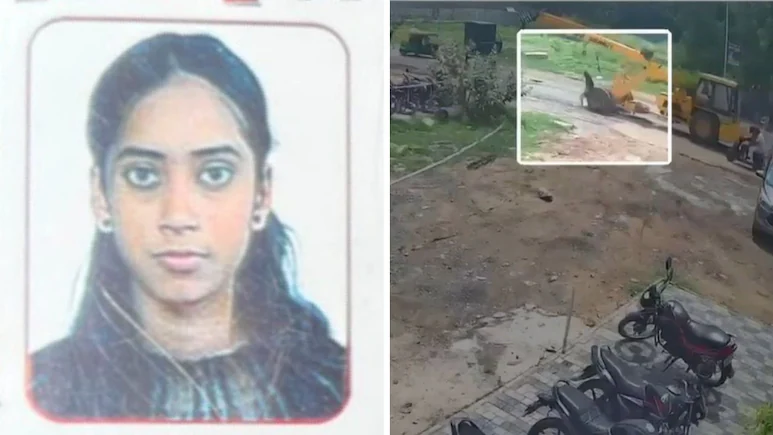 She was barely 200 metres away from the college when a pickup crane, allegedly being driven