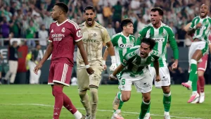 Kylian Mbappe missed a late penalty as Troy Parrott scored his first goal for Real Betis