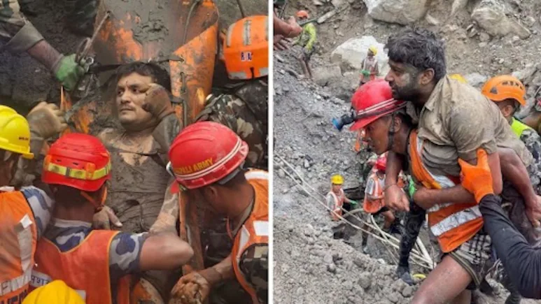 Rescue teams have successfully pulled at least two individuals alive from a tunnel