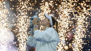 Elena Rybakina is on top of the tennis world, celebrating her first US Open title and her rise