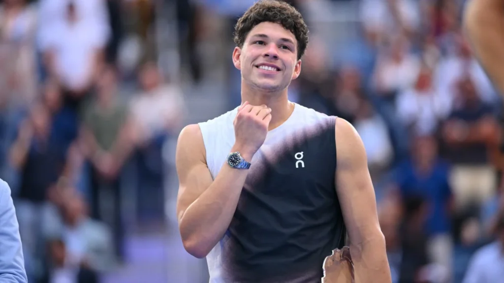 Ben Shelton's first Grand Slam final ended in defeat on Sunday, but the 23-year-old American