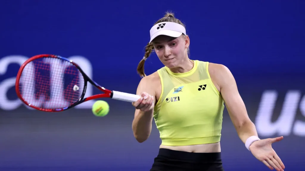 Second-seeded Elena Rybakina advanced to the third round of the US Open Thursday, seeing off
