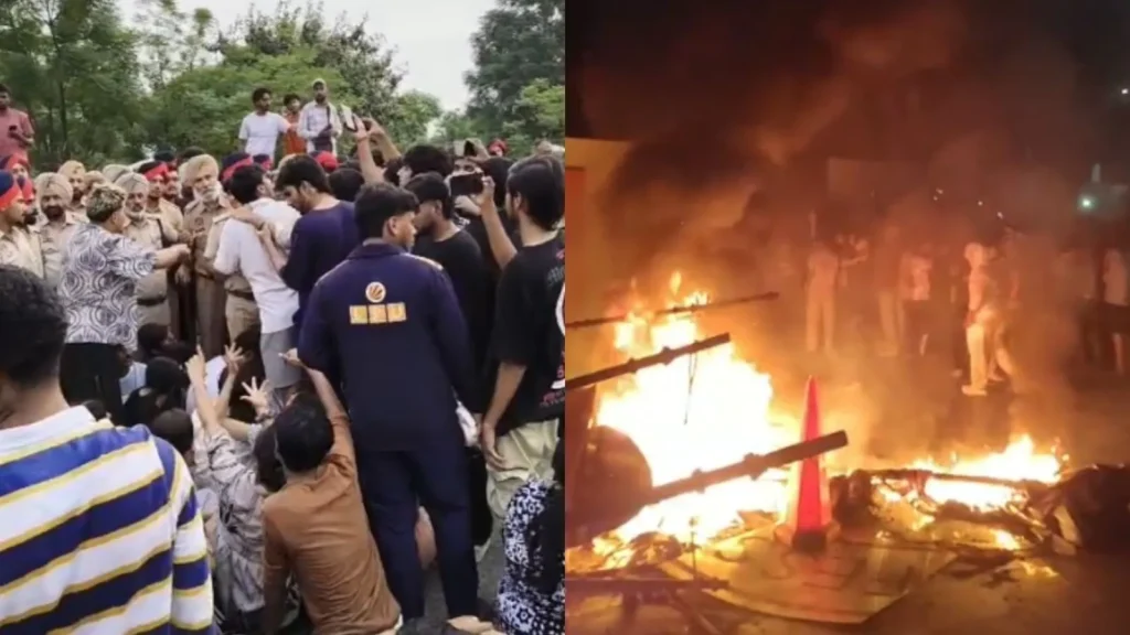 Protests at Lovely Professional University (LPU) in Punjab escalated into violence as students