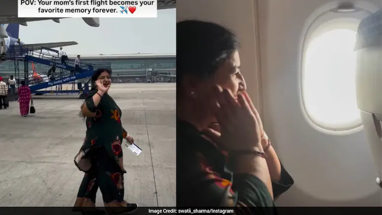 Woman Captures Mother's First Flight Journey, Calls It "Favourite Memory Ever"