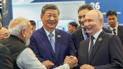 What the Modi-Xi-Putin group photos reveal — India-Russia-China bonhomie on display at BRICS