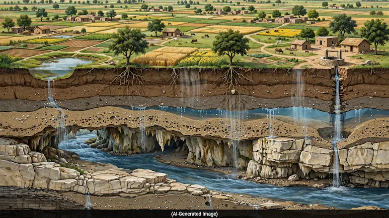 These tests mapped deep aquifers and ancient river courses beneath the Ganges-Yamuna Doab