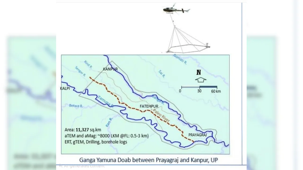 These tests mapped deep aquifers and ancient river courses beneath the Ganges-Yamuna Doab