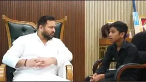 Tejashwi meets boy allegedly assaulted over PM birthday video; BJP denies claim