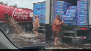 Man Flies Into Sky After Coke-Mentos Explosion In Viral Video, Internet Calls It AI-Generated