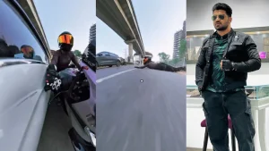 Kalyan Bainsla, the man accused in a hit-and-run case, reportedly struck a female motorcyclist