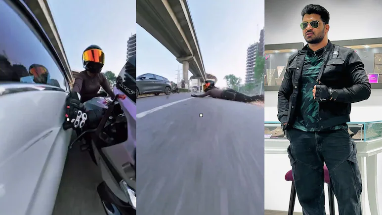 Kalyan Bainsla, the man accused in a hit-and-run case, reportedly struck a female motorcyclist