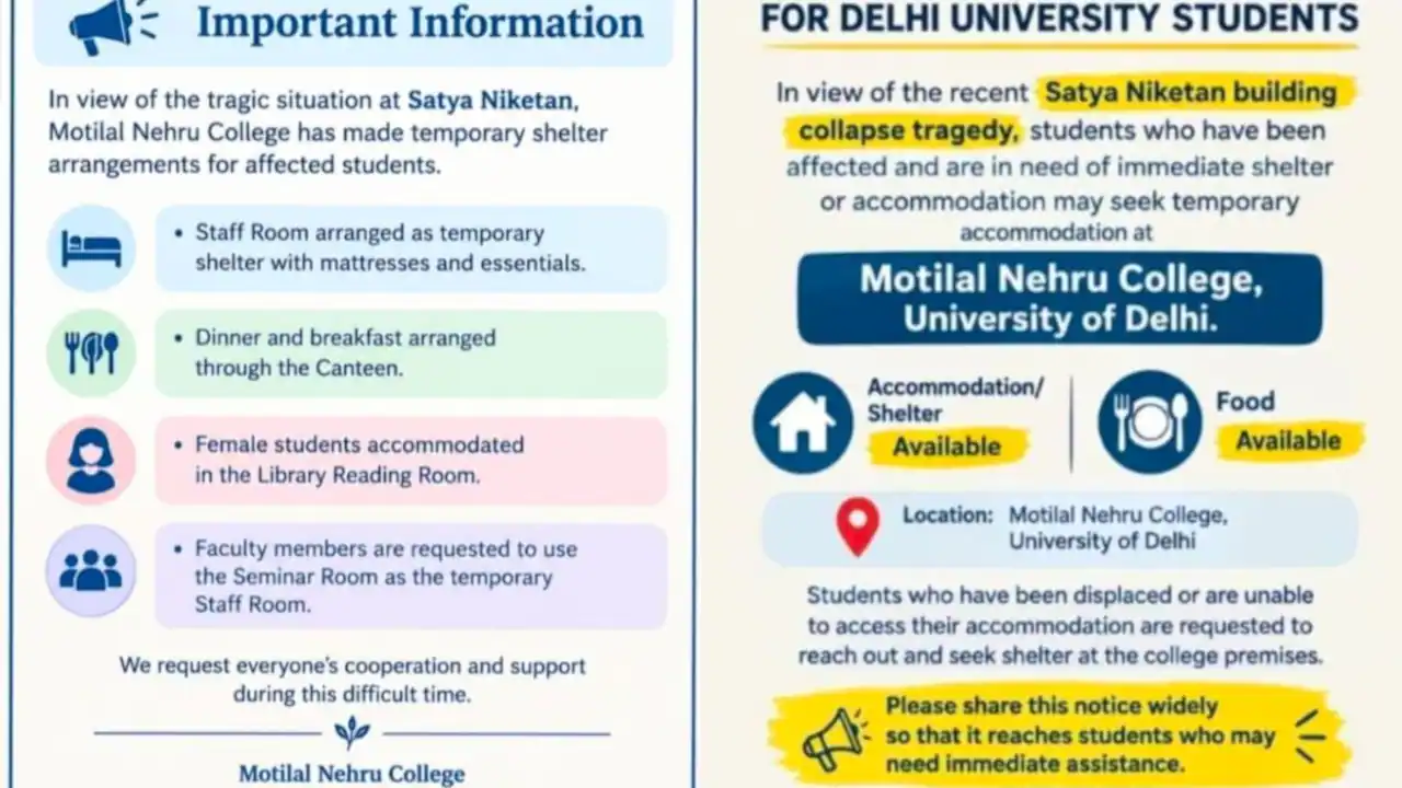 Several Delhi University colleges remain closed today, September 7, following the collapse
