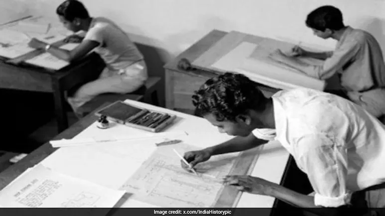 1954 Photo Claiming To Show IIT Students Solving Engineering Drawing Exam: result and decisive