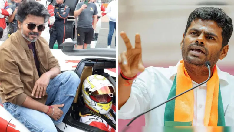 Tamil Nadu leader K Annamalai has taken a swipe at Chief Minister Joseph Vijay's recent UK