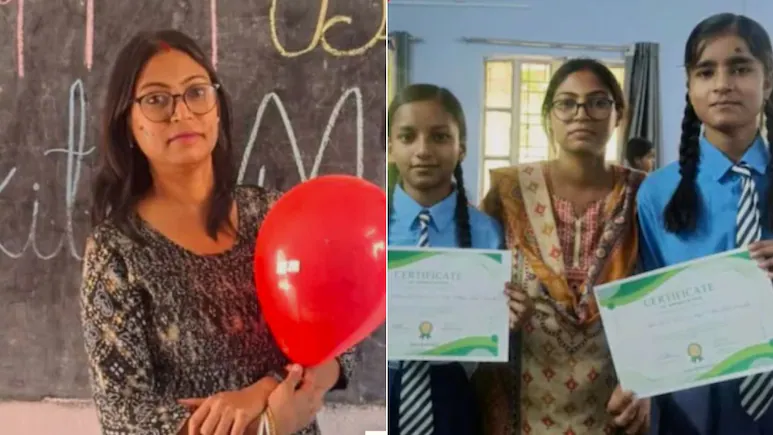 Nikita Bharti, head teacher of Primary School Shahpur Nahar in Nawada, Bihar, has adopted