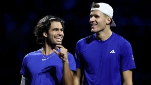 Carlos Alcaraz helped Europe take a 3-1 lead on the first day of the Laver Cup as the Spaniard