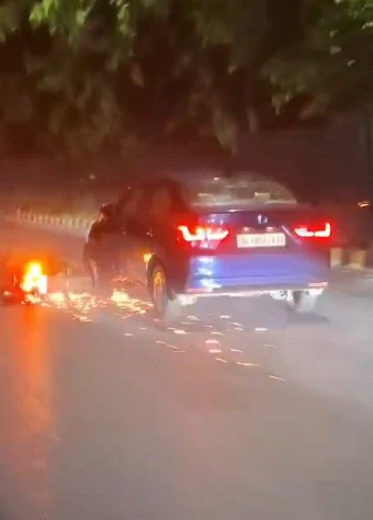 Video: Bike Under His Car, 73-Year-Old Delhi Man Kept Driving For 500 Metres