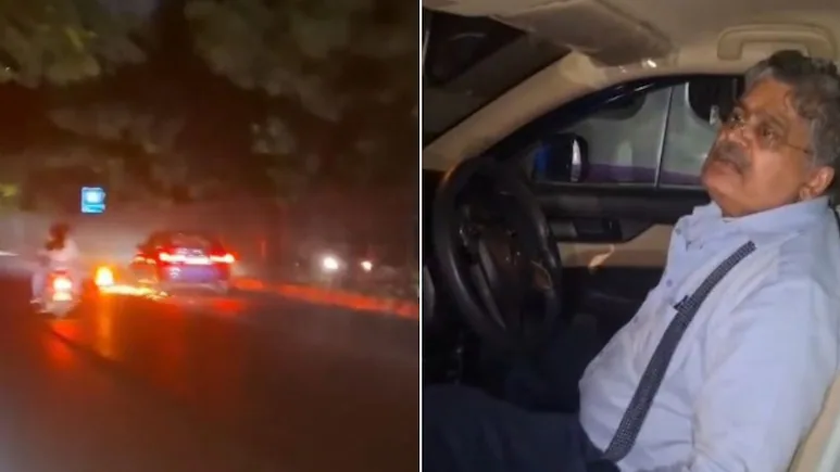 Video: Bike Under His Car, 73-Year-Old Delhi Man Kept Driving For 500 Metres