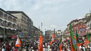 Jammu and Kashmir's Srinagar saw heightened security on Wednesday morning as the Bharatiya