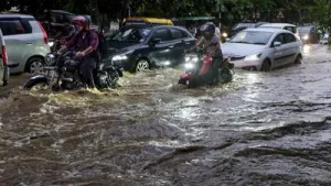 Gurugram was under an ‘orange alert’ on Saturday as incessant morning showers lashed the city