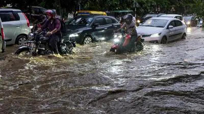 Gurugram was under an ‘orange alert’ on Saturday as incessant morning showers lashed the city
