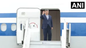 Chinese President Xi Jinping arrived in New Delhi on Saturday for a one-day visit