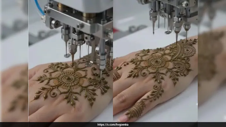 Industrialist Harsh Goenka has shared a video on X showing a machine applying mehendi