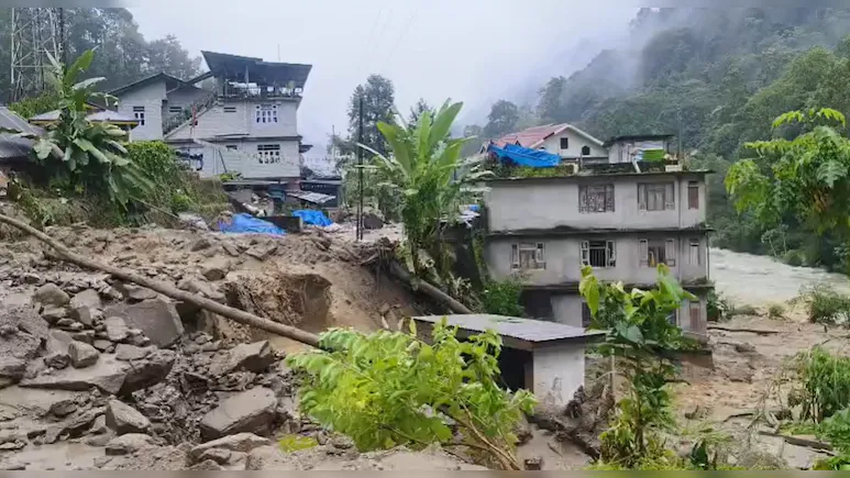 Several Houses At Risk As Fresh Landslides Hit Sikkim's Rimbi Village